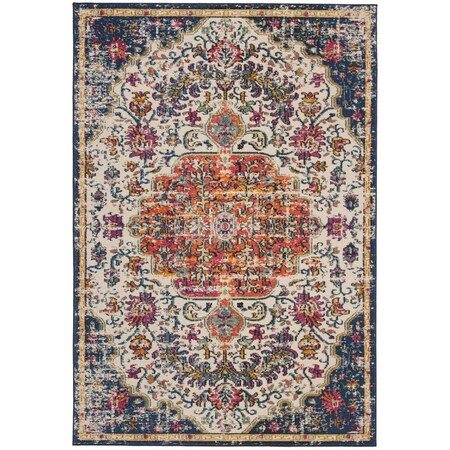 Safavieh 12 x 15 in. Madison 400 Power Loomed Rectangle Area Rug Ivory & Orange MAD447A-1215